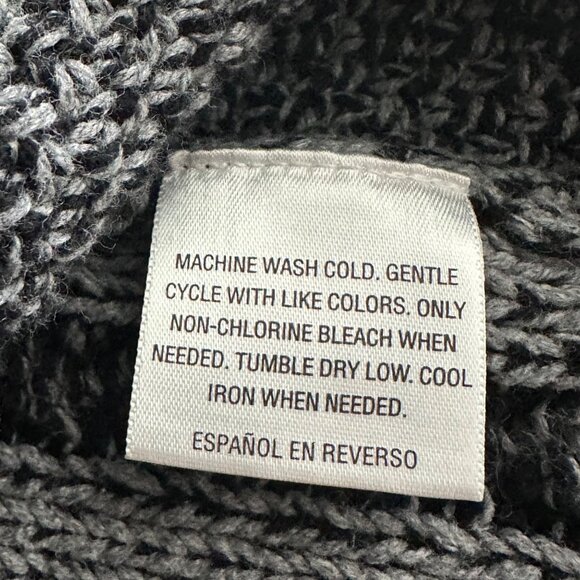 Style & Co Womens Gray & Black Cable Knit Sweater Dress M - Picture 4 of 13